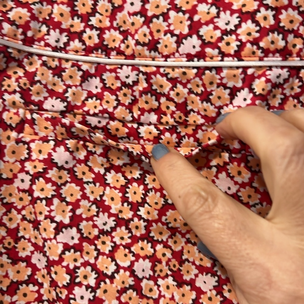 Fairway & Greene Cotton Floral Red Skort size 6 - Picture 5 of 10